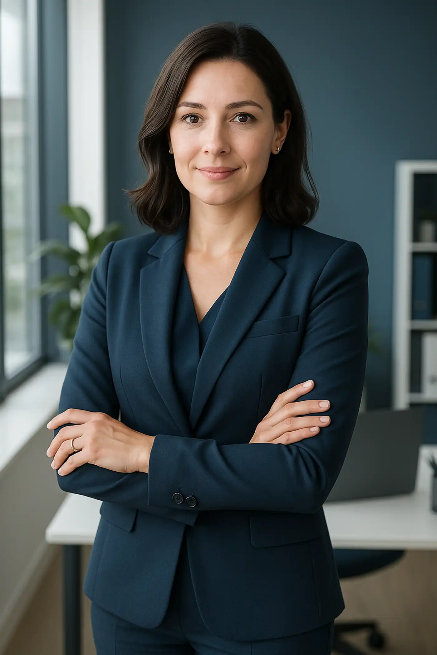 Profesional del equipo de Vender Terreno atendiendo a un propietario con imagen seria y cercana