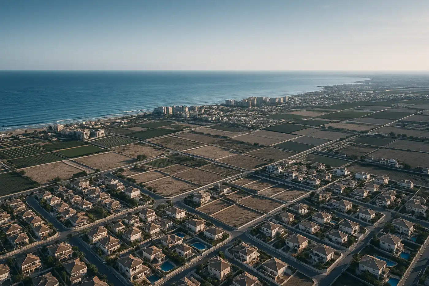 Panorámica mediterránea de la Vega Baja con costa, urbanizaciones y suelo con potencial residencial