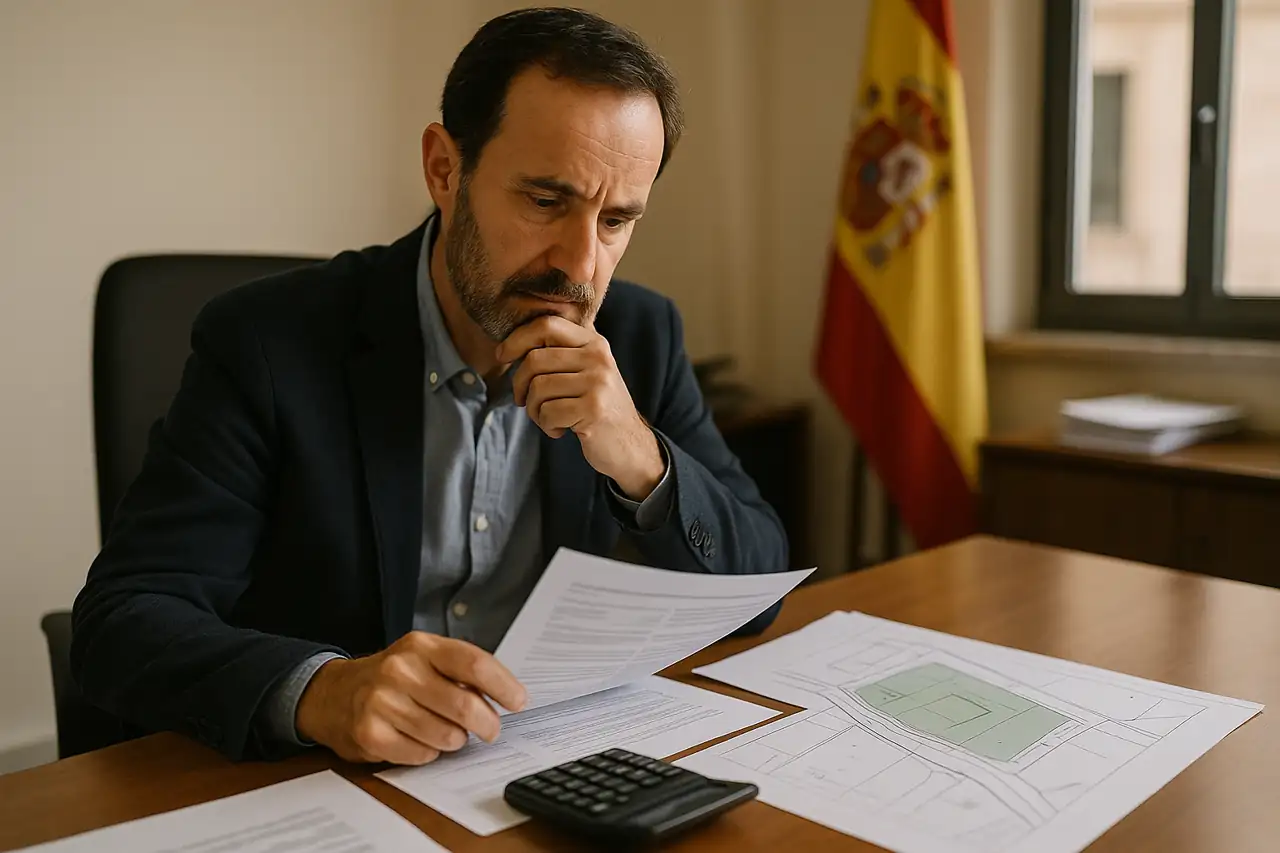 Propietario revisando el precio de un terreno porque no recibe llamadas de compradores