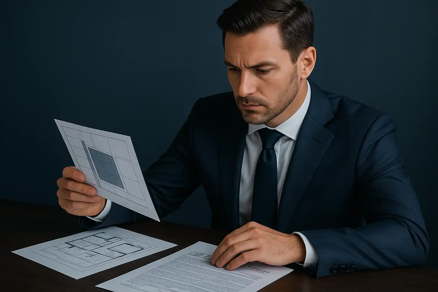 Asesor profesional revisando una operación de terreno en Albatera