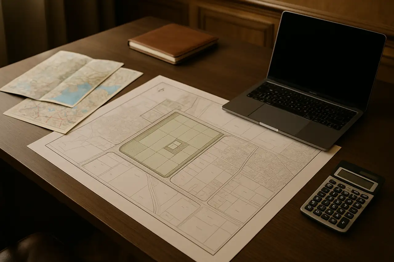 Análisis profesional del precio de un terreno con mapas y comparables de mercado