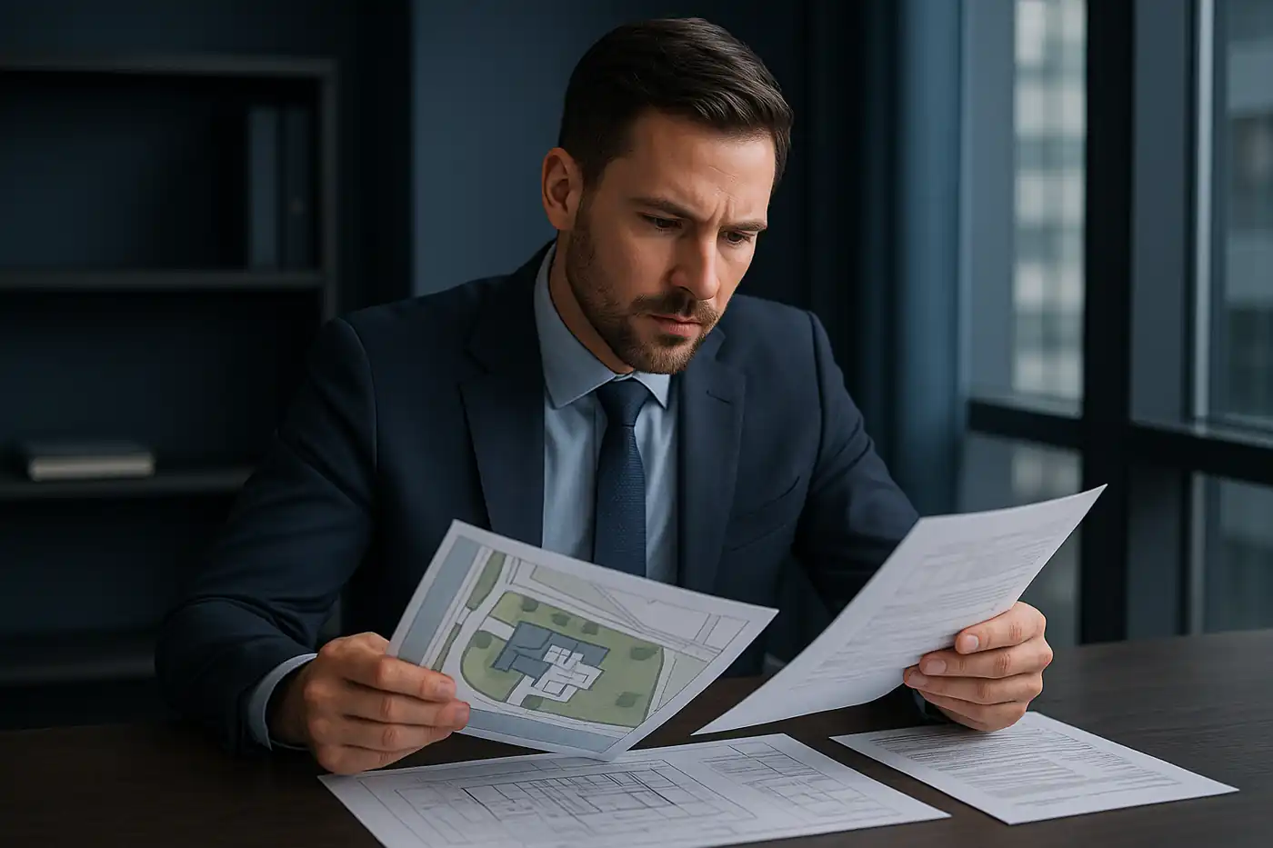 Asesor profesional revisando una operación de terreno o parcela en Callosa de Segura