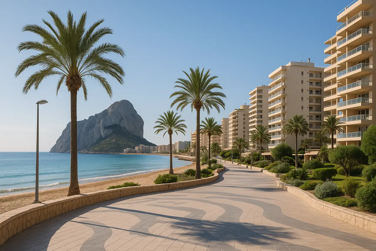 Entorno de Calpe con mar, paseo y zonas residenciales de alta demanda