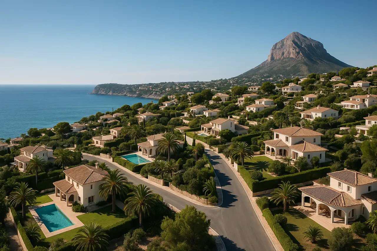Entorno de Jávea con mar y zonas residenciales de alta demanda