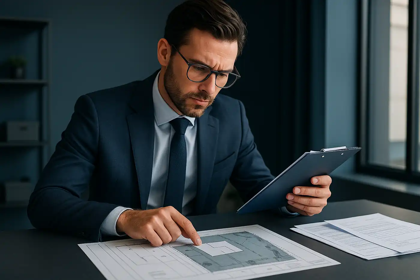 Asesor profesional revisando una venta de terreno o parcela en Rojales