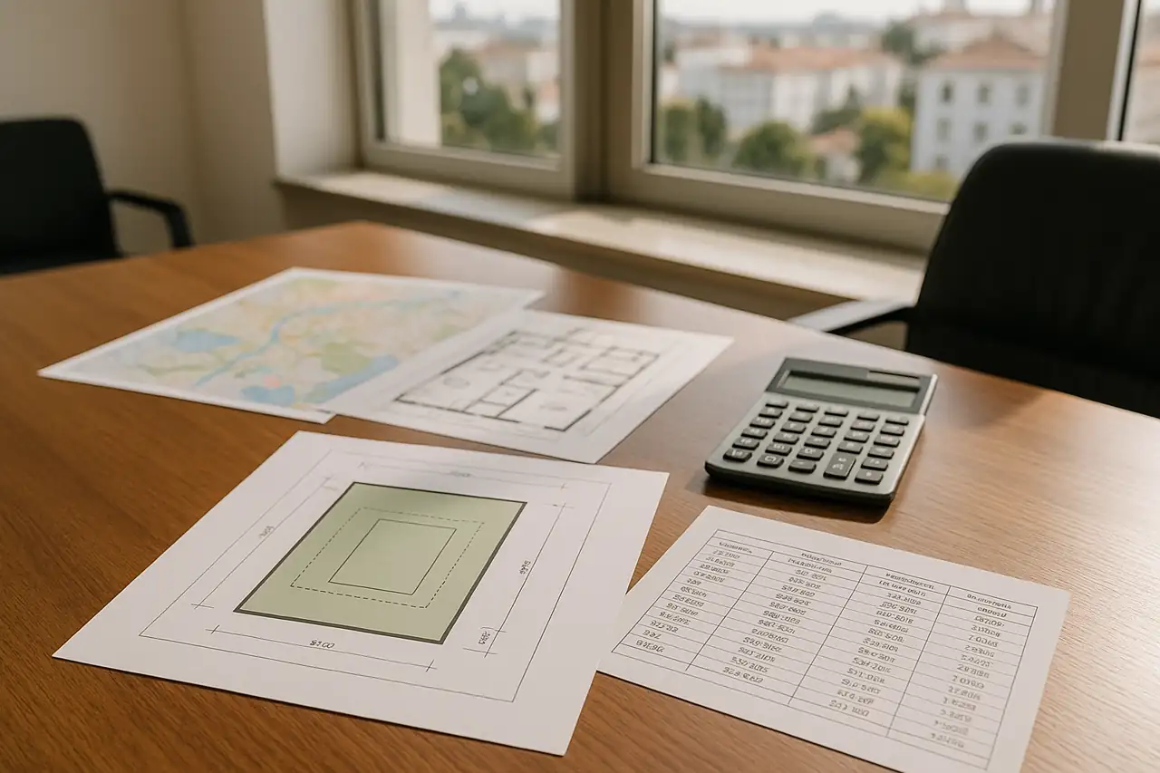 Análisis profesional del precio de una parcela edificable con comparables y planos