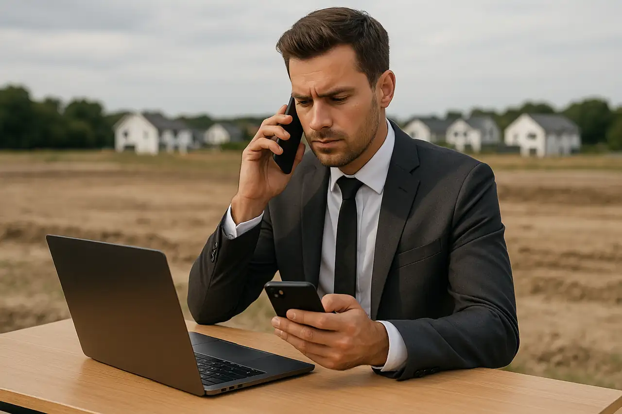 Proceso de filtrado de llamadas y contactos para identificar compradores reales de un terreno