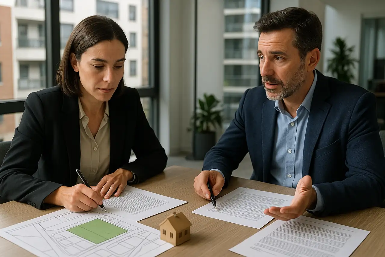 Negociación profesional para cerrar la venta de un terreno con menos bloqueos