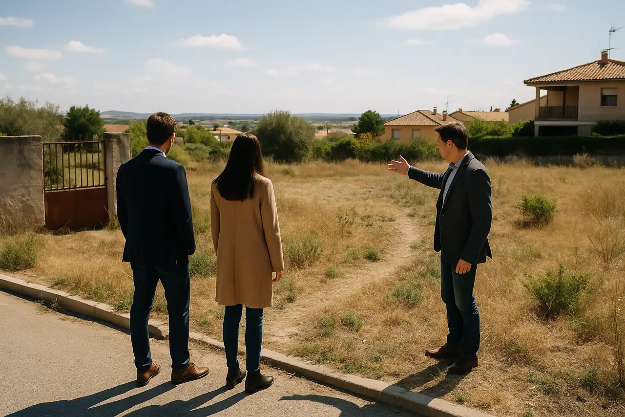 Visita a un terreno en venta con compradores cualificados y enfoque serio