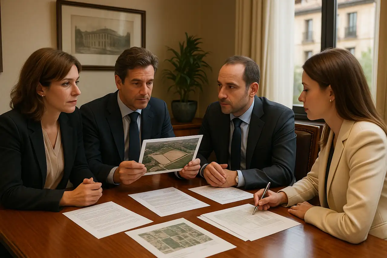 Cierre de negociación y oferta por un terreno tras revisar precio y documentación