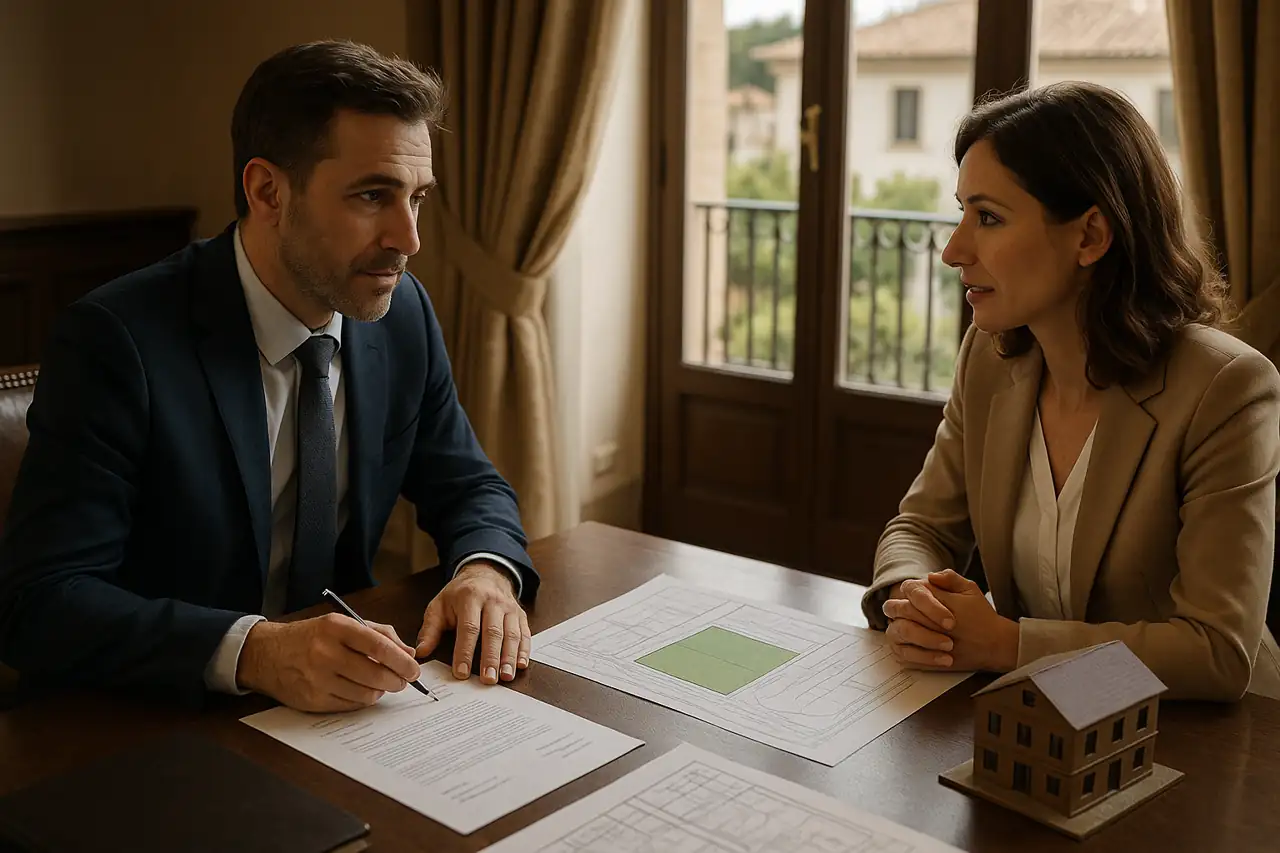 Negociación profesional tras reenfocar correctamente la venta de un terreno
