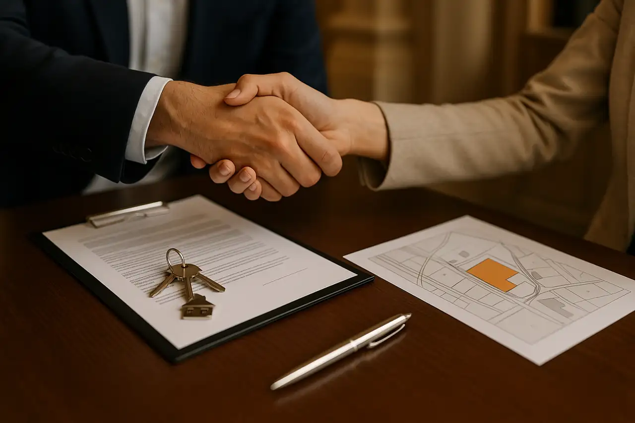 Cierre de la venta de un terreno tras fijar un precio coherente y negociar con criterio