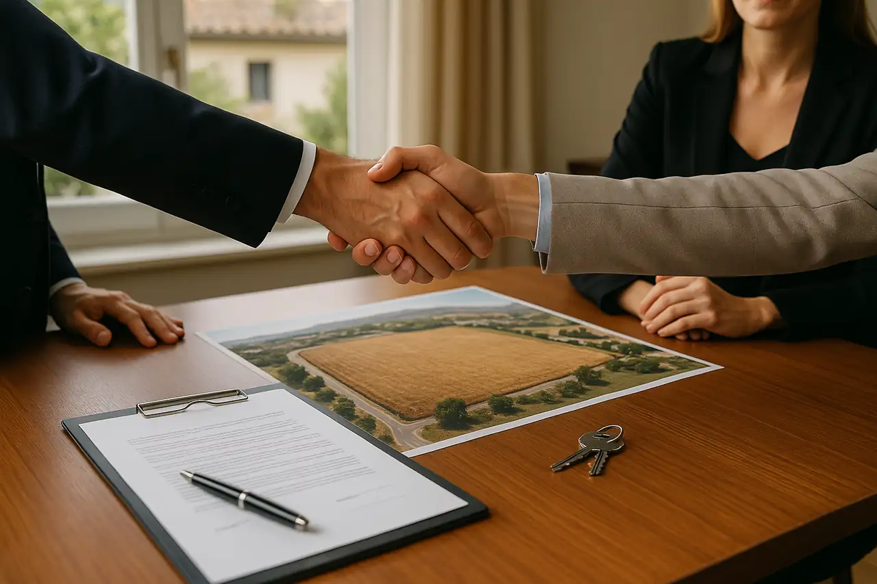 Cierre seguro de la venta de un terreno con acuerdo claro y documentación revisada