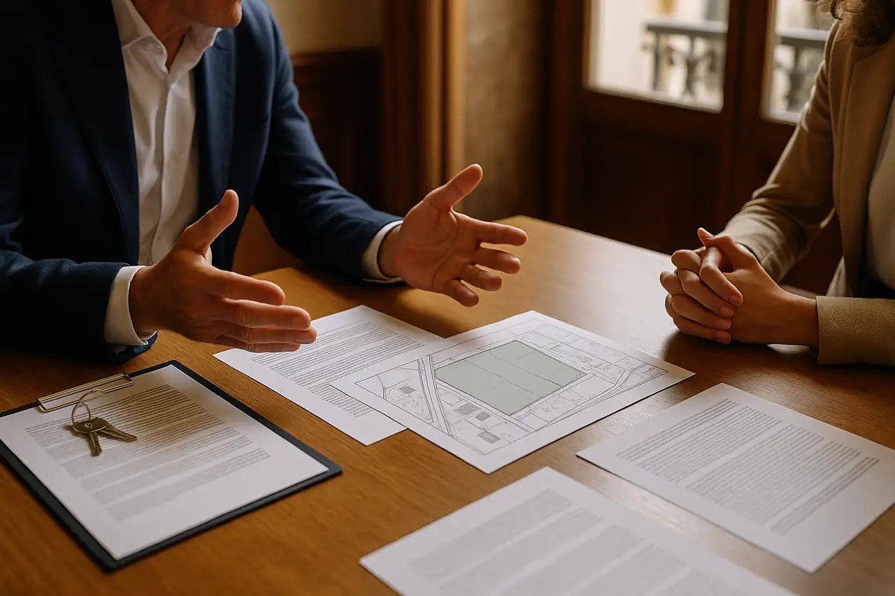 Negociación seria para vender un terreno después de mejorar su enfoque y presentación