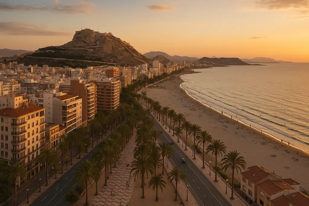 Entorno residencial y urbano de Alicante con enfoque inmobiliario profesional