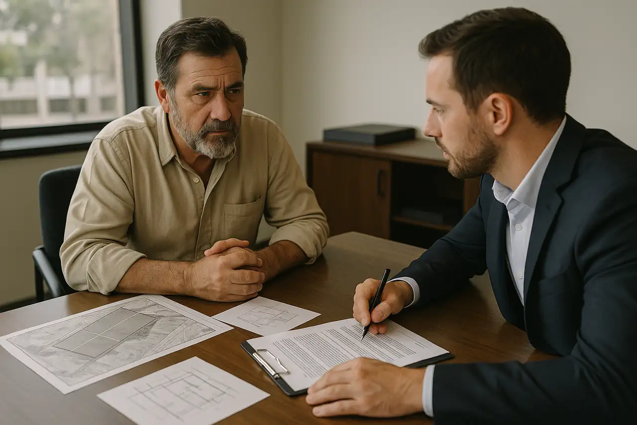 Reunión profesional para vender terreno en San Javier con comprador cualificado