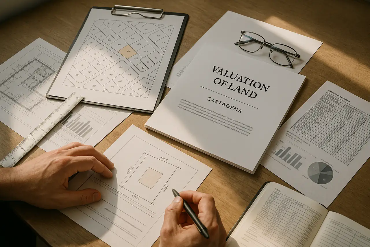 Análisis profesional de terreno en Cartagena con planos y documentación