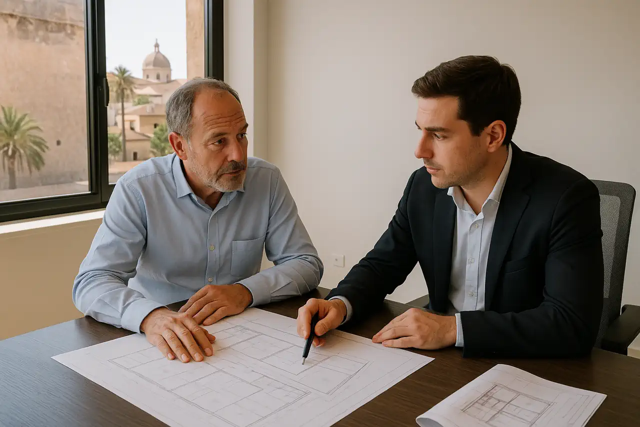 Reunión profesional para vender terreno en Cartagena con comprador cualificado