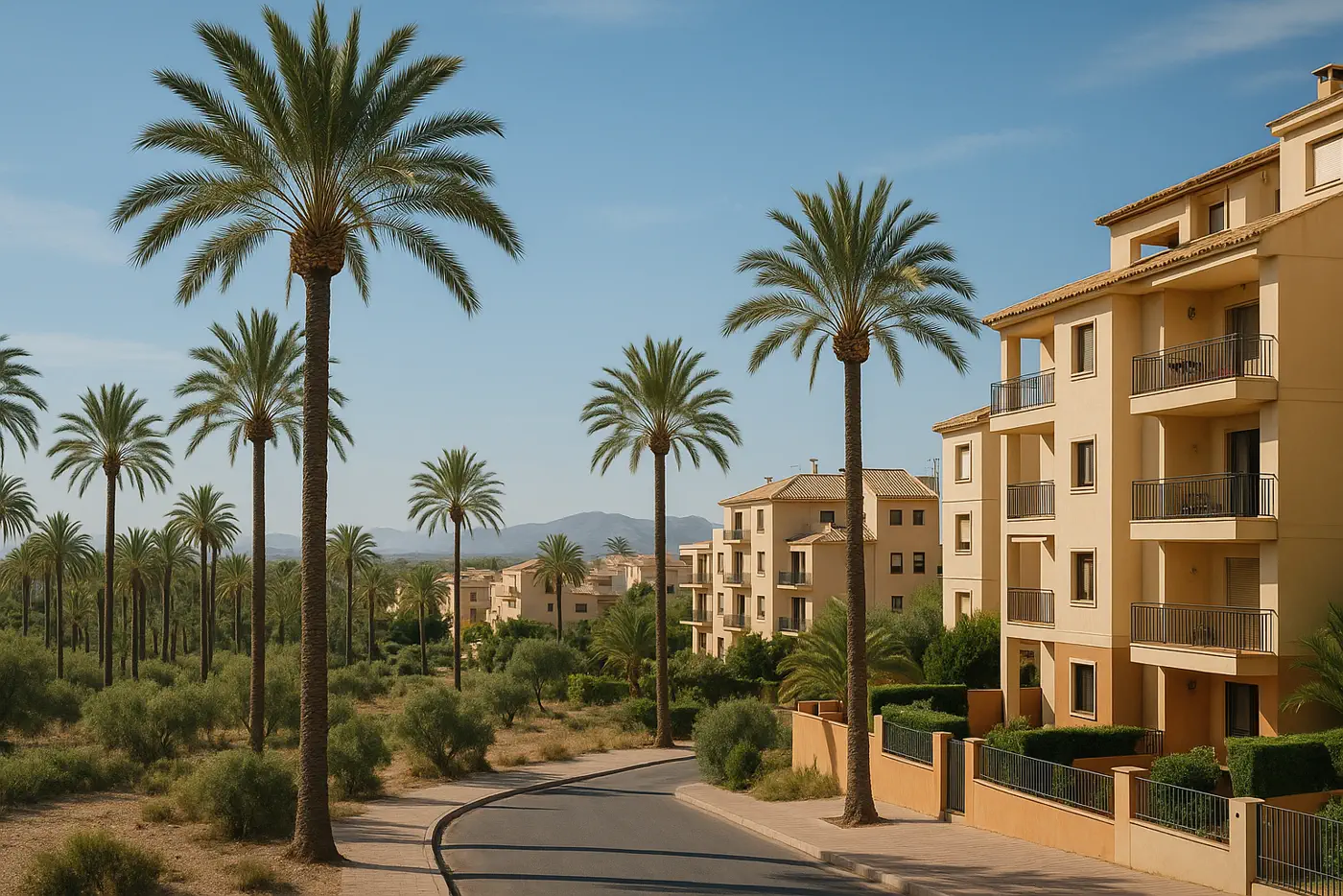 Entorno del palmeral de Elche relacionado con parcelas, terrenos y compradores locales