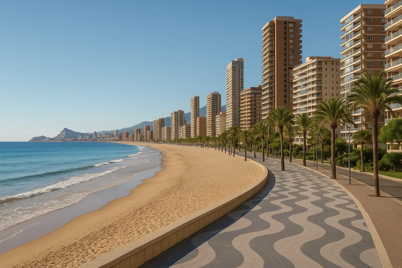 Entorno de Benidorm con playa, paseo y zonas residenciales de alta demanda