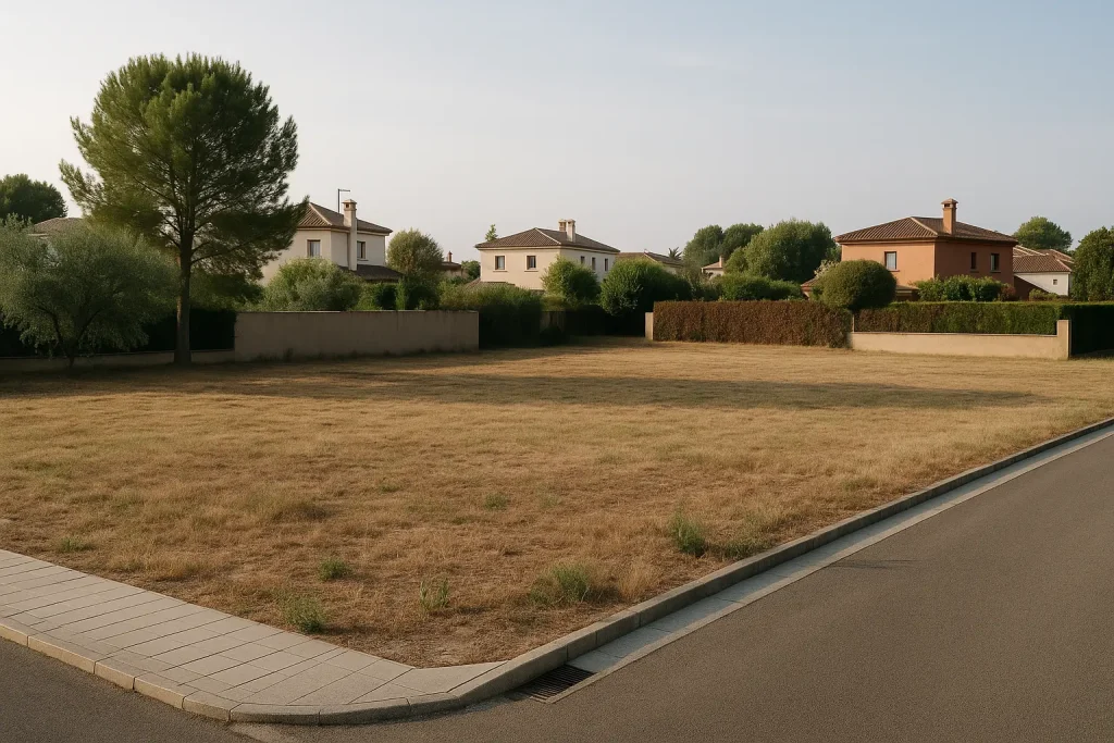 Terreno en venta bien presentado, limpio y con acceso visible en una zona luminosa