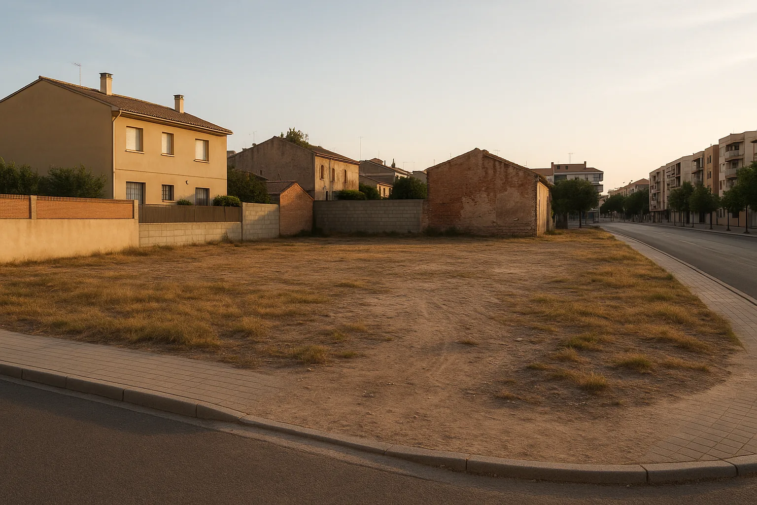 Vista de un suelo con entorno urbano o periurbano que muestra acceso, contexto y potencial de desarrollo