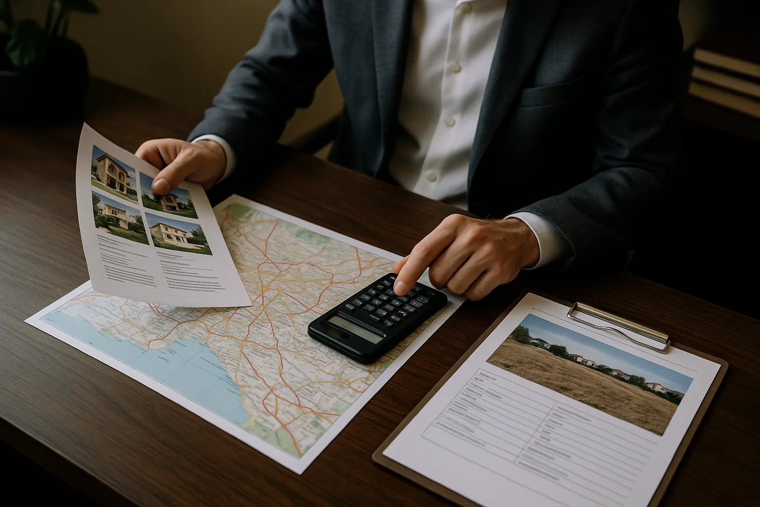 Análisis de precio de terreno heredado con comparables y mapa de ubicación